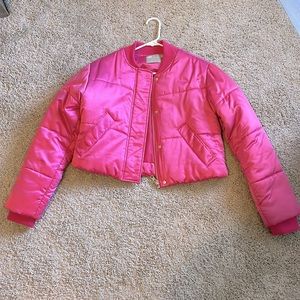 Pink bomber jacket